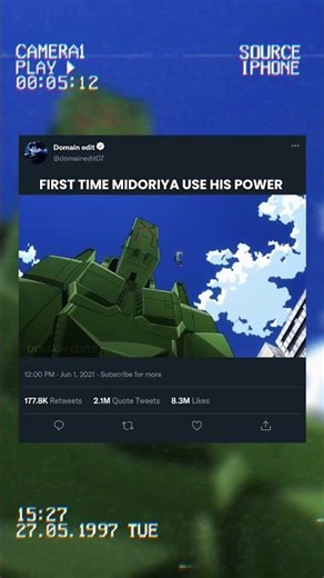 FIRST TIME MIDORIYA USE HIS POWER #midoriya#allmight#bakugo#myheroacademia