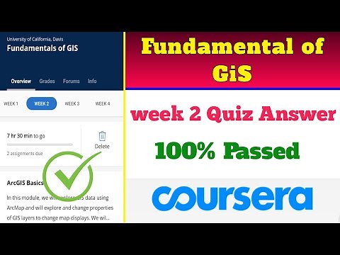 Fundamental of Gis course week 2 Quiz answers on Coursera || Gis week 2 Quiz answers on Coursera