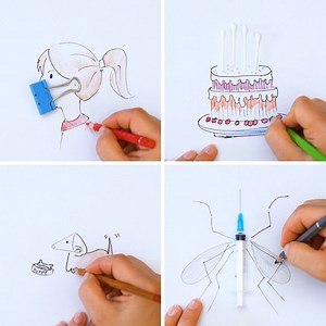 860K views · 2.9K reactions | 17 CREATIVE AND FUN DRAWINGS USING EVERYDAY OBJECTS | MetDaan | Facebook
