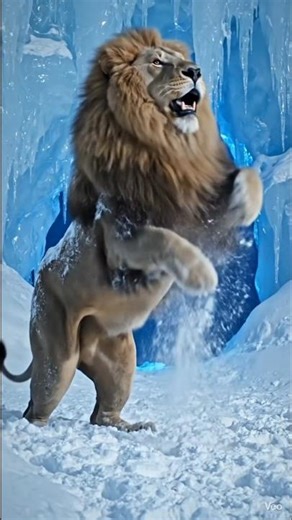wild animal#ai video#roaring lion#animated#😱😱😱😱😱
