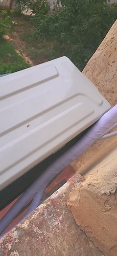 installation un climatiseur Midea 18 BTU avec une longue extension