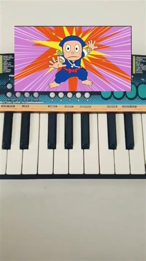 NINJA HATTORI 👹 on piano 🫶 - easy tutorial 💖😍 @casio_wala1