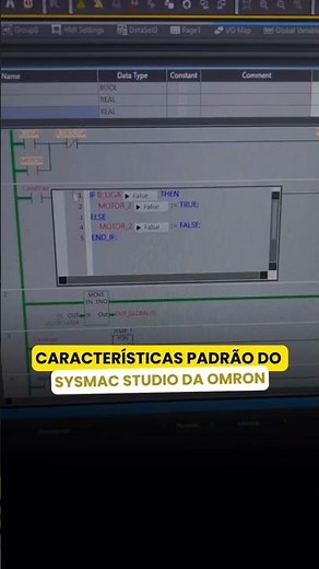 Características padrão do Sysmac Studio da Omron