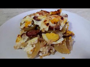 Rakott krumpli hagymával