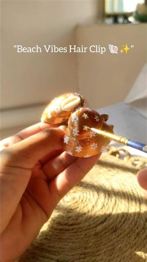 DIY Sea Shell Hair Clip 🌊🐚 | Handmade Beach Inspired Hair Accessory ✨#DIYCraft #SeaShellDIY