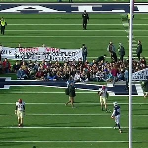 1.3M views · 3.1K reactions | The Harvard Football-Yale football game has been delayed due to students protesting climate change in the middle of the field. | College Football on ESPN | Facebook