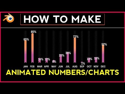 How to make animated infographics graphs, numbers, and charts in Blender