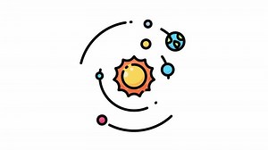 animation Of the solar system. heliocentric animation