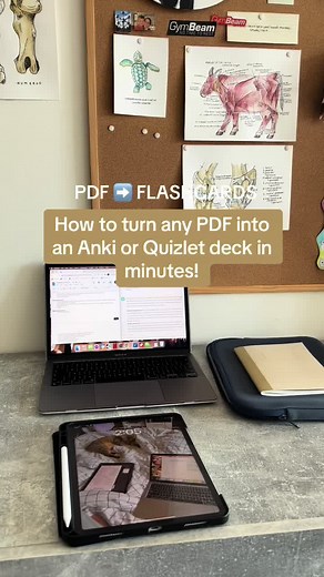 No more nights of taking 2 hours to make ankis 🙏🙏 How to make Ankis from a PDF #pdf2anki #anki #studytok #university #unitok #medschool #vetschool #quizlet #pdf2quizlet