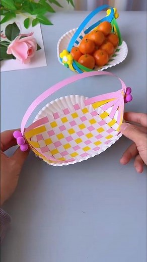 Paper Plate Basket Making | Easy DIY Craft Idea for Kids | Paper Plate Craft | Craft Paper Basket
