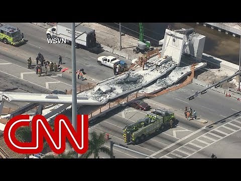 Pedestrian bridge at Florida International University collapses