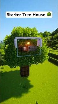 Starter Tree House 🌳✨ #minecraft