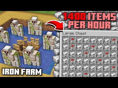 Minecraft 1.21 Easy BEST IRON Farm Tutorial - 1400+ Per Hour! Easy Build Tutorial