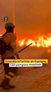 Incendie me*urtrier en Andalousie, 150 pompiers mobilisés