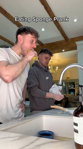 13M views · 49K reactions | EATING SPONGE PRANK ON TWIN BROTHER | Godfrey Twins | Facebook