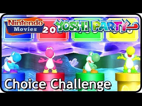 Mario Party 9 (Yoshi Party) - Choice Challenge Compilation (2 Players, All Yoshi Colors)