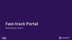 Fast-track Application Portal - Responding to Requests
