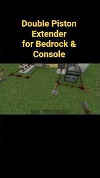 Double Piston Extender for Bedrock & Console #Minecraft #Redstone #Tutorial # Shorts