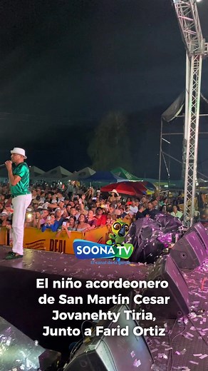 55K views · 1.4K reactions | El niño acordeonero Jovanehty Tiria sorprendió a Farid Ortíz tocando con fluidez el acordeón en una de sus canciones en las fiestas patronales de san Martín Cesar. | SOONA TV | Facebook