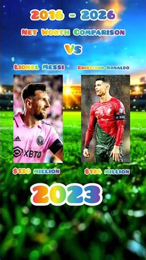messi vs ronaldo nwc 2016-2026 #ronaldo #messi #networth #comparison #fifa #shorts #viral #football