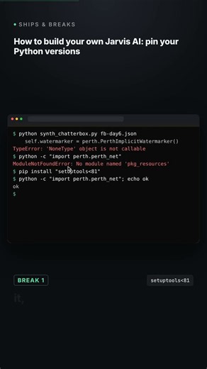 How to build your own Jarvis AI: pin your Python versions (2 updates broke my AI's voice) #vscode