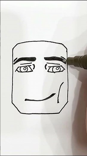 Vẽ The man face - Draw Man face - Roblox - BAHAKIDS Drawing #shorts