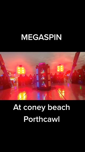 Thrilling Megaspin Ride at Coney Beach Porthcawl