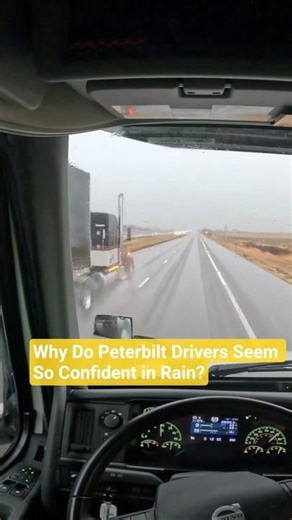 POV Truck Driving USA | Peterbilt Passing in Heavy Rain on the Highway #shorts