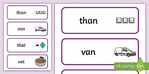 Voiced 'th' and 'v' Minimal Pair Cards