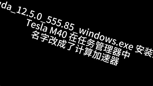NVIDIA官驱CUDA将 Tesla M40 在任务管理器中名字改成了 计算加速器
