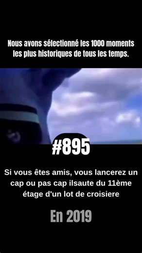 Momentshistoriques on Instagram: "En 2019, un américain en vacances au Bahamas avec ses amis , décide de faire un pari fou à bord du Symphony of the Seas , un imposant bateau de croisière de plus de 50m de haut. Alors qu’il se trouve au 11ème étage (30m) du bateau , ses amis lui lancent un défi « cap ou pas cap » de sauter du bateau. Alcoolisé et sans réfléchir , il relève le défi et saute à plus de 30m de haut. Sauf que ce qu’il ne sait pas , c’est que en plus du danger de la hauteur du saut , 