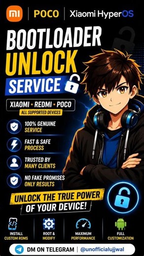 🔓 HyperOS Unlock Service | DM @unofficialujjwal #HyperOS #Xiaomi #POCO #Redmi