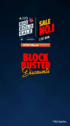 Your fashion favorites at just ₹499. AJIO Big Bold Sale is here with unbeatable deals. Download the app and Shop now. | AJIOlife