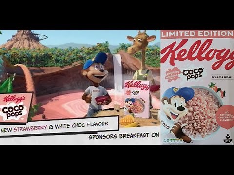 Coco Pops Strawberry & White Choc Limited Edition Review & Cereal Advert (2021)