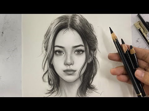 Watch This Pencil Portrait Come to Life | Realistic Girl Drawing