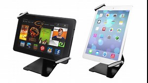 Universal Tablet Holder - CTA Universal Anti-Theft Security Grip Holder with Metal Stand for Tablets iPad 10.2" (7th/ 8th/ 9th Generation), & Other 7–10" Tablets (PAD-UATGS)