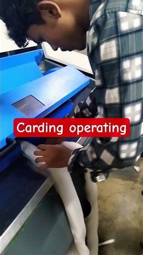 Carding operating #textile #machine