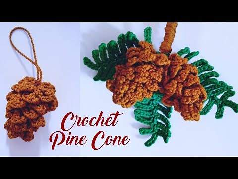 Crochet Ornament | Easy Way to Crochet Pine Cone for Beginners