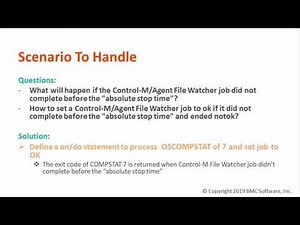 Setting Control-M/Agent FW job to OK if it did not complete before the "Absolute Stop Defined"