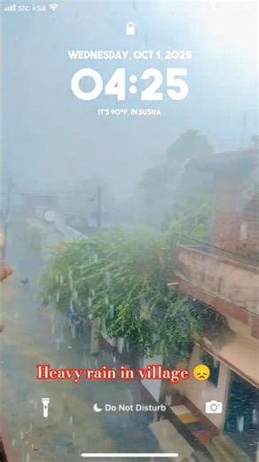 heavy rain in the village #shorts #shortvideo