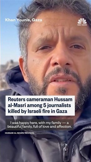 Reuters cameraman Hussam al-Masri among 5 journalists killed by Israeli fire in Gaza