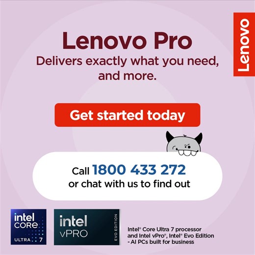 Lenovo Pro is ready to join your team. Let us help you build your ultimate IT solution to take your hustle to the next level. Explore your benefits - including deals on AI-ready ThinkPads powered by Intel® and hassle-free shopping with a dedicated Account Manager. Start today - all you need is an ABN and becoming a member is FREE! Go online to register or learn more by calling 0800 446 833. | Lenovo Australia and New Zealand | Facebook