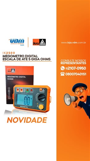 VDM Tools Comércio de Ferramentas | 🚀 Novidade chegando na VDM Tools! O Megômetro IK2500 da @ikro_insta acaba de chegar para elevar o nível dos seus diagnósticos elétricos ⚡... | Instagram