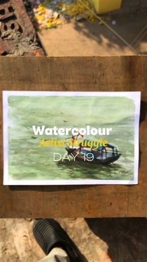Day 19 | Watercolor Artist Struggle 💧🎨 | Daily Practice Journey #youtubeshorts #shortvideo #art