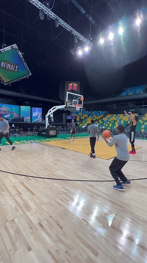 Look at the flick of the wrist 👀 Childe Dundão DOES NOT MISS! 💯 _ #theBAL #BALFinals | Basketball Africa League