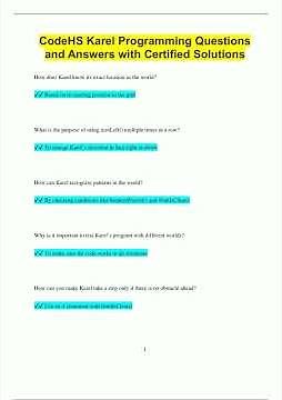 CodeHS Karel Programming Questions and Answers with Certified Solutions1022
