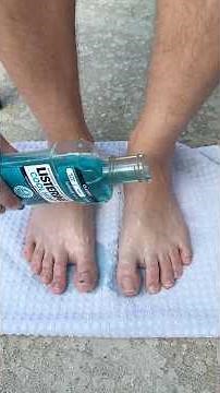 Just add Listerine to hot water and see what happens to your feet #shorts #skincare #hack