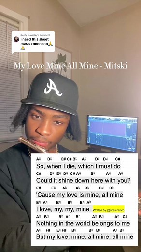 Replying to @wallay Here is the tutorial for all of you asking! #flute #mitski #mylovemineallmine #notes #fyp #music #fypシ #cover