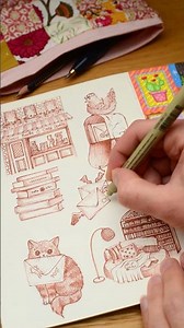 Filling in pages of my new sketchbook