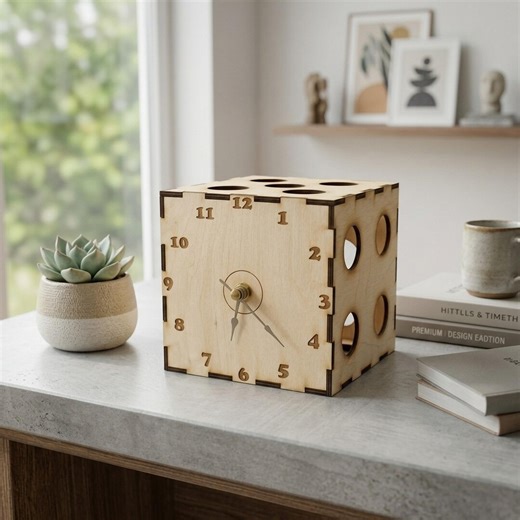 Dice Clock SVG, 3D Laser Cut File, Wooden Dice Box Pattern (digital Download) - Etsy